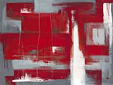 2011 Leigh Banks Red abstract painting